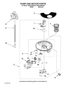 06 - Pump And Motor Parts parts for Whirlpool Dishwasher 7WDT770PAYW3 / from AppliancePartsPros.com