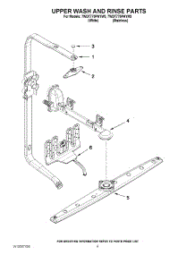 07 - Upper Wash And Rinse Parts parts for Whirlpool Dishwasher 7WDT770PAYW3 / from AppliancePartsPros.com