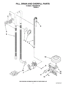 04 - Fill, Drain And Overfill Parts parts for Whirlpool Dishwasher 7WDF530PAYM3 / from AppliancePartsPros.com