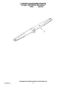 11 - Lower Washarm Parts parts for Whirlpool Dishwasher 7WDT770PAYM3 / from AppliancePartsPros.com