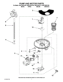 06 - Pump And Motor Parts parts for Whirlpool Dishwasher WDF730PAYT3 / from AppliancePartsPros.com