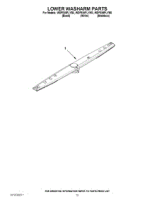 11 - Lower Washarm Parts parts for Whirlpool Dishwasher WDF530PLYB3 / from AppliancePartsPros.com