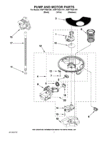 06 - Pump And Motor Parts parts for Whirlpool Dishwasher WDF775SAYW1 / from AppliancePartsPros.com