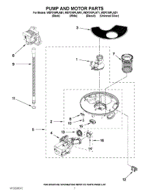 06 - Pump And Motor Parts parts for Whirlpool Dishwasher WDF310PLAT1 / from AppliancePartsPros.com