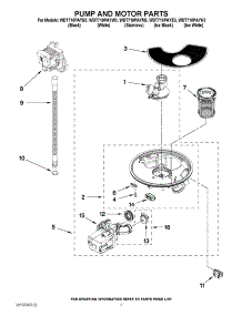 06 - Pump And Motor Parts parts for Whirlpool Dishwasher WDT710PAYW3 / from AppliancePartsPros.com