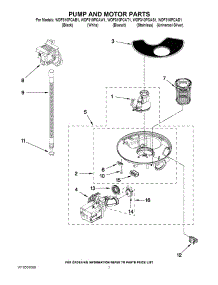 06 - Pump And Motor Parts parts for Whirlpool Dishwasher WDF310PCAS1 / from AppliancePartsPros.com