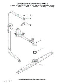 07 - Upper Wash And Rinse Parts parts for Whirlpool Dishwasher WDT710PAYB3 / from AppliancePartsPros.com