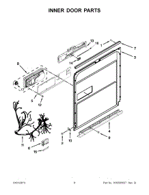 03 - Inner Door Parts parts for Whirlpool Dishwasher WDL785SAAM0 / from AppliancePartsPros.com
