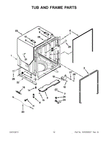 05 - Tub And Frame Parts parts for Whirlpool Dishwasher WDL785SAAM0 / from AppliancePartsPros.com