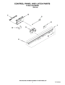 02 - Control Panel And Latch Parts parts for Whirlpool Dishwasher BLB14BRANA0 / from AppliancePartsPros.com