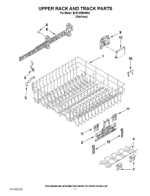 09 - Upper Rack And Track Parts parts for Whirlpool Dishwasher BLB14BRANA0 / from AppliancePartsPros.com