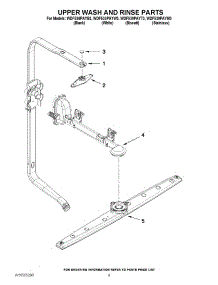 07 - Upper Wash And Rinse Parts parts for Whirlpool Dishwasher WDF530PAYM3 / from AppliancePartsPros.com