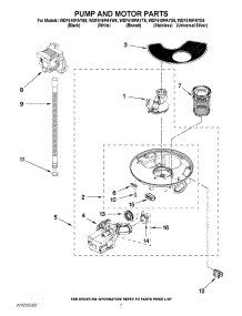 06 - Pump And Motor Parts parts for Whirlpool Dishwasher WDF510PAYT6 / from AppliancePartsPros.com