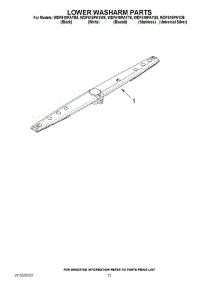 11 - Lower Washarm Parts parts for Whirlpool Dishwasher WDF510PAYS6 / from AppliancePartsPros.com