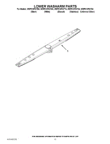 11 - Lower Washarm Parts parts for Whirlpool Dishwasher WDF510PAYW4 / from AppliancePartsPros.com
