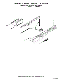 02 - Control Panel And Latch Parts parts for Whirlpool Dishwasher 7WDT770PAYW2 / from AppliancePartsPros.com