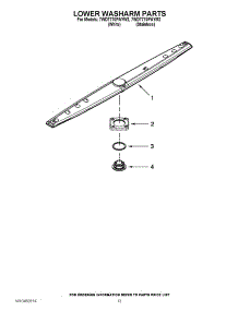 11 - Lower Washarm Parts parts for Whirlpool Dishwasher 7WDT770PAYW2 / from AppliancePartsPros.com