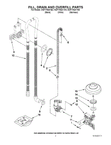 04 - Fill, Drain And Overfill Parts parts for Whirlpool Dishwasher WDF775SAYW0 / from AppliancePartsPros.com