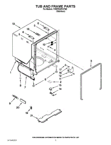 05 - Tub And Frame Parts parts for Whirlpool Dishwasher 7WDF530PAYM2 / from AppliancePartsPros.com