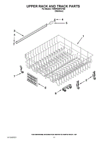 09 - Upper Rack And Track Parts parts for Whirlpool Dishwasher 7WDF530PAYM2 / from AppliancePartsPros.com