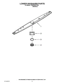 11 - Lower Washarm Parts parts for Whirlpool Dishwasher 7WDF530PAYM2 / from AppliancePartsPros.com
