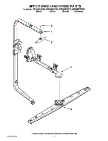 07 - Upper Wash And Rinse Parts parts for Whirlpool Dishwasher WDF530PAYW2 / from AppliancePartsPros.com