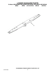 11 - Lower Washarm Parts parts for Whirlpool Dishwasher WDF310PAAW0 / from AppliancePartsPros.com