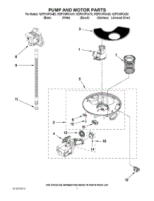 06 - Pump And Motor Parts parts for Whirlpool Dishwasher WDF310PCAS0 / from AppliancePartsPros.com