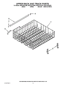 09 - Upper Rack And Track Parts parts for Whirlpool Dishwasher WDF310PLAB0 / from AppliancePartsPros.com
