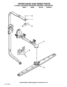 07 - Upper Wash And Rinse Parts parts for Whirlpool Dishwasher WDF730PAYW2 / from AppliancePartsPros.com