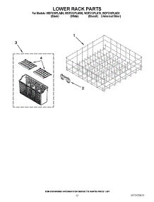 10 - Lower Rack Parts parts for Whirlpool Dishwasher WDF310PLAT0 / from AppliancePartsPros.com