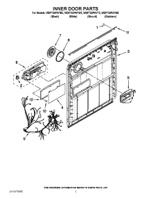 03 - Inner Door Parts parts for Whirlpool Dishwasher WDF730PAYB2 / from AppliancePartsPros.com