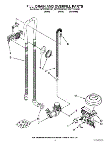 04 - Fill, Drain And Overfill Parts parts for Whirlpool Dishwasher WDT770PAYB2 / from AppliancePartsPros.com