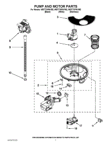 06 - Pump And Motor Parts parts for Whirlpool Dishwasher WDT770PAYB2 / from AppliancePartsPros.com