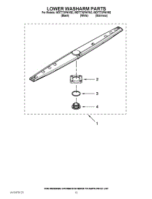 11 - Lower Washarm Parts parts for Whirlpool Dishwasher WDT770PAYW2 / from AppliancePartsPros.com