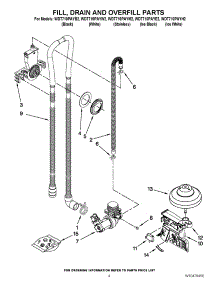 04 - Fill, Drain And Overfill Parts parts for Whirlpool Dishwasher WDT710PAYB2 / from AppliancePartsPros.com