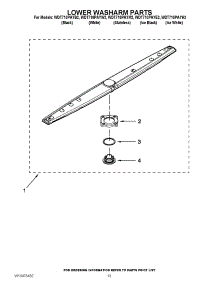 11 - Lower Washarm Parts parts for Whirlpool Dishwasher WDT710PAYB2 / from AppliancePartsPros.com
