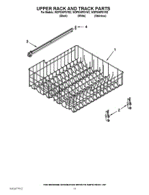 09 - Upper Rack And Track Parts parts for Whirlpool Dishwasher WDF530PSYM2 / from AppliancePartsPros.com
