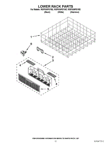 10 - Lower Rack Parts parts for Whirlpool Dishwasher WDF530PSYW2 / from AppliancePartsPros.com