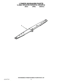 11 - Lower Washarm Parts parts for Whirlpool Dishwasher WDF530PSYW2 / from AppliancePartsPros.com