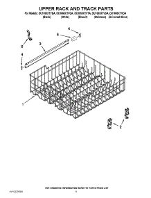 09 - Upper Rack And Track Parts parts for Whirlpool Dishwasher DU1055XTVDA / from AppliancePartsPros.com