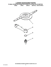 11 - Lower Washarm Parts parts for Whirlpool Dishwasher DU1055XTVDA / from AppliancePartsPros.com
