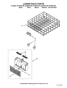 10 - Lower Rack Parts parts for Whirlpool Dishwasher DU1055XTVTA / from AppliancePartsPros.com