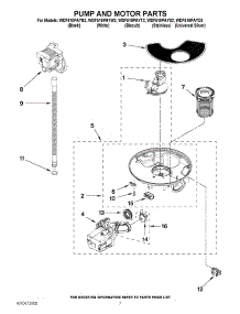 06 - Pump And Motor Parts parts for Whirlpool Dishwasher WDF510PAYS2 / from AppliancePartsPros.com
