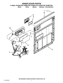 03 - Inner Door Parts parts for Whirlpool Dishwasher DU1055XTVSA / from AppliancePartsPros.com