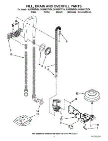 04 - Fill, Drain And Overfill Parts parts for Whirlpool Dishwasher DU1055XTVSA / from AppliancePartsPros.com