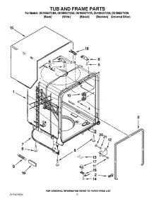 05 - Tub And Frame Parts parts for Whirlpool Dishwasher DU1055XTVSA / from AppliancePartsPros.com