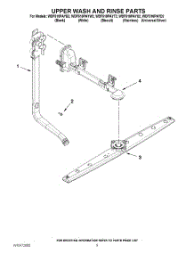 07 - Upper Wash And Rinse Parts parts for Whirlpool Dishwasher WDF510PAYT2 / from AppliancePartsPros.com