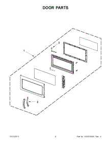 02 - Door Parts parts for Whirlpool Microwave WMH53520AS1 / from AppliancePartsPros.com