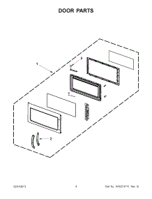 02 - Door Parts parts for Whirlpool Microwave WMH73L20AS1 / from AppliancePartsPros.com